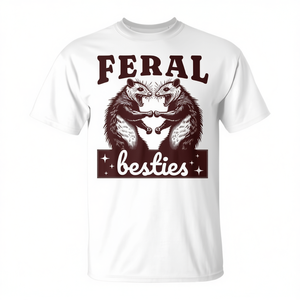 Maglietta Promozionale Coordinata Possum Feral Besties Best Friend Twinning BFF - Product Image 2
