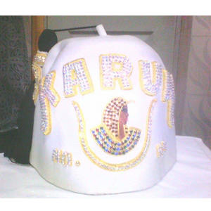 Chapeau Fez maçonnique blanc pur brodé à la main avec des fils d'or, broderie de haute qualité, personnalisé, 32 degrés, haute qualité, personnalisé - Product Image 6