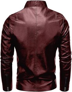 เสื้อแจ็คเก็ตหนังวัวสำหรับผู้ชาย ระบายอากาศได้ดี เป็นมิตรกับสิ่งแวดล้อม แห้งเร็ว อุ่นสำหรับฤดูหนาว คอตั้ง สวมใส่สบายๆ คุณภาพสูง ปรับแต่งได้ - Product Image 2