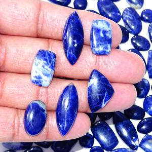 หินโซดาไลต์ธรรมชาติคุณภาพสูง AAA + อัญมณีหลวมฟรีขนาด cabochon สำหรับการรักษาเครื่องประดับอัญมณีขนาดพิเศษ - Product Image 2