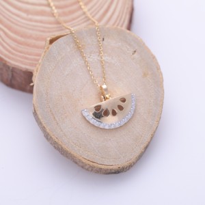 Pendentif en diamant cultivé en laboratoire certifié IGI en forme de tranche de pastèque en or jaune/blanc et rose 9 carats - Product Image 1