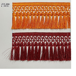 Rubans et lacets tissés à la main sur mesure en différents modèles et couleurs pour robes de mariée avec franges à nœud unique - Product Image 6