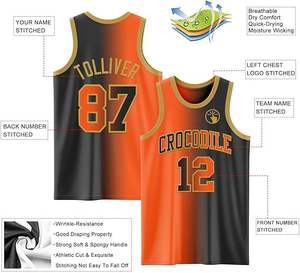 Conjunto de Uniforme de Baloncesto Personalizado, Transpirable, 100% Poliéster, de Secado Rápido, para Equipos Unisex, con Diseño Impreso - Product Image 6