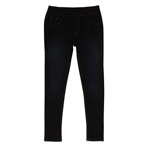 Black Slim/Loose Fit Premium Quality Eco-Friendly Kids <b>Girls</b> Washed Denim <b>Jeans</b> Customized Design Solid Color Stylish Casual - Product Image 1