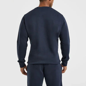 Hot Selling Men Winter Sweatshirts <b>Fleece</b> Cotton Pullover Slim Fit Heavyweight Warm up Crew Neck <b>Sweater</b> for Men - Product Image 2