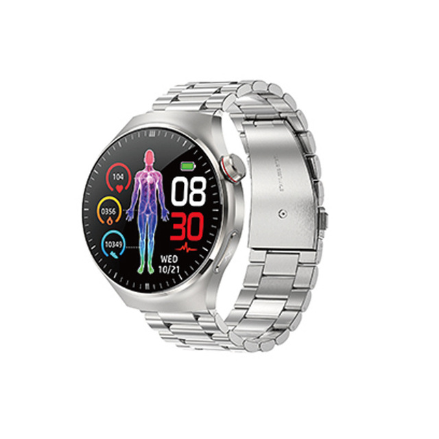 Class II Medical Devices Health Monitoring Temperature Blood Pressure Smart Watch IPS SIM Card Magnetic Steel Band Touch Screen