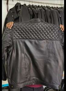 Chaqueta de Cuero Genuino 2025 para Hombre, Cuello Alto, Corte Ajustado, Impermeable, Reversible, Transpirable, para Motociclismo en Invierno - Product Image 3