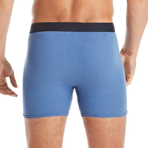 Caleçon personnalisé 100% coton uni bleu et gris pour hommes respirant antibactérien tissu à séchage rapide imprimé sur mesure meilleur prix BD - Product Image 4