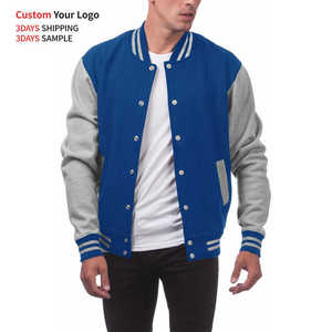 OEM Streetwear Canvas Varsity Jacket Winter Custom Logo Wool/Leather Baseball Varsity Unisex Stand Collar Eco-Friendly - Product Image 3