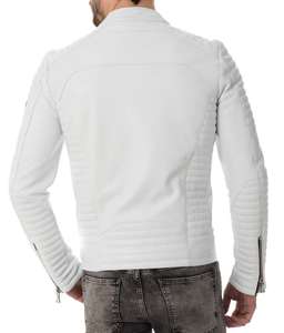 Blouson Moto Hiver Décontracté Homme Grande Taille en Cuir Véritable (Mouton/Vache) Col Montant avec Fermeture Éclair – Collection 2025/2026 – Vente en Gros - Product Image 2