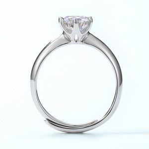 <span class=keywords><strong>Gioielli</strong></span> in argento 925 Sterling da 1 carato Moissanite per eternità anello <span class=keywords><strong>di</strong></span> fidanzamento <span class=keywords><strong>gioielli</strong></span> da donna - Product Image 6
