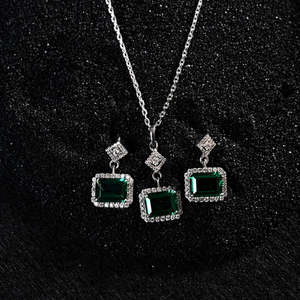 NOVAMART Fine 925 <b>Sterling</b> <b>Silver</b> Bianca Pendant <b>Earring</b> Chain <b>Set</b> Fine Jewelry for Women Wholesale Export - Product Image 3
