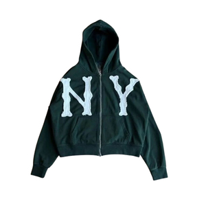 Venta al por mayor 2025 personalizado bordado cremallera-Up Sudadera con capucha para hombres Regular Fit 100% algodón de alta calidad Impresión digital temporada de otoño - Product Image 4