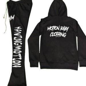 Survêtement sérigraphié pour garçons et filles Survêtement en coton fermeture à glissière complète et fermeture éclair Pantalon Flayer - Product Image 5