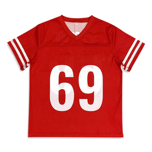Venta al por Mayor de Camisetas de Fútbol Americano Personalizadas para Adultos, 100% Poliéster, Impresión Digital, Cuello en V, Correa Ajustable - Product Image 2