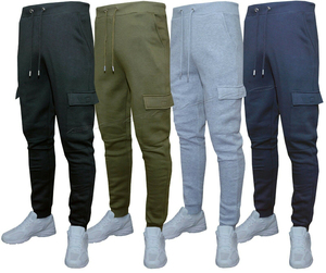 Pantalones de entrenamiento ligeros para hombre logotipo personalizado gimnasio Fitness Jogger estilo casual ajustado recto venta al por mayor algodón liso - Product Image 2