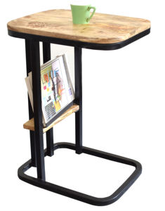 Ensemble de 3 tables gigognes en bois de manguier, design industriel antique, écologique, durable, meubles de maison artisanaux, vente en gros en Inde - Product Image 1