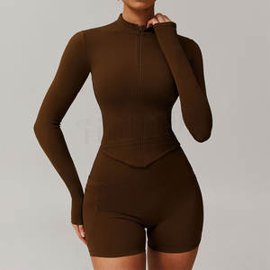 Todos los colores Más vendidos Tamaño personalizado Adultos Chaqueta de yoga Cómodas chaquetas de Yoga para Mujeres a la venta Chaquetas de gimnasio con cremallera - Product Image 3