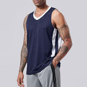 Conception personnalisée Pas cher Marine/Blanc Maillot de basket-ball grande taille Vintage Maillot de basket-ball Broderie personnalisée - Product Image 4