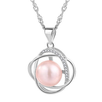 สร้อยคอไข่มุก (สีม่วง)