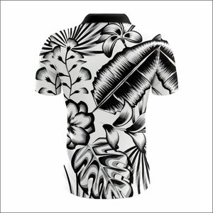 Camiseta de polo con estampado floral personalizado de alta calidad, camisetas de golf ajustadas regulares informales de poliéster Spandex de secado rápido - Product Image 6