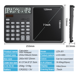 मल्टी फंक्शन वैज्ञानिक कैलकुलेटर साथ Lcd लेखन टैबलेट पोर्टेबल डिजिटल नोटबुक छात्र कार्यालय लेखांकन अध्ययन उपकरण - Product Image 2