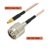 Câble coaxial RG316 TNC mâle vers MMCX mâle droit/à angle droit, connecteur RG316, câble de raccordement RF, pigtail 50 ohms, extension de modem sans fil