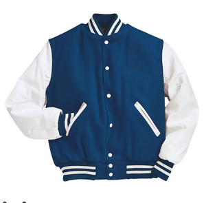 Últimos Diseños de Chaqueta Varsity de Béisbol de Manga Larga para Hombre, Cuello Alto, Logotipo Frontal, Estilo Urbano, Cantidad al por Mayor, con Capucha, 100% - Product Image 2