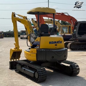 Excavadora de cadenas usada Komatsu PC35 de 3.5 toneladas con cucharón de 0.22m³, marca original japonesa, excavadora de construcción de tamaño pequeño, pocas horas de uso. - Product Image 2