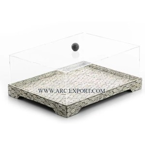 Top Selling Birthday Parties <b>Cake</b> Display <b>Stand</b> Made of Black Mother of Pearl <b>Cake</b> <b>Stand</b> <b>With</b> Acrylic <b>Lid</b> Sweet Dessert <b>Stand</b> - Product Image 4