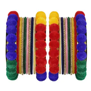 Wholesale Durable Material Made Velvet Churiyan Sets With Box Packaging Latest Stylish Look Bangles Sets For Women