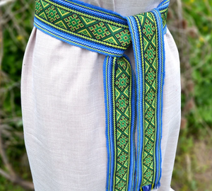 Ukrainian Cossack Woven Sash Krajka Belt, Handcrafted Traditional <b>Ethnic</b> <b>Accessory</b> - Product Image 3