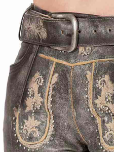 Top qualité Oktoberfest Costume femmes Lederhosen Octoberfest vêtements bavarois Lederhosen Shorts pour hommes 2025 - Product Image 3