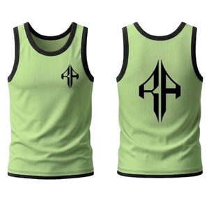 Top Style Causal Premium Quality Customized Design Technics <b>Printed</b> <b>Material</b> 100%Cotton Top Men's Tank Top by RIVIAN ATLANTIC - Product Image 1