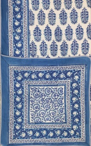 Lit simple en coton doux fabriqué à la main de Jaipur Dohar Artisan Made Traditional Hand Block Printed 100% Cotton Reversible Dohar - Product Image 4