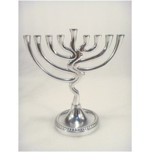 <b>Silver</b> Aluminium Candle Stand 9 Branches Candle Holders for Home Hotel Table Top Decorative Item Candle Holder - Product Image 2