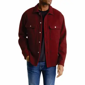 Offres Spéciales hiver polaire doublure chaud classique velours côtelé chemise veste hommes qualité Costumes veste pour manteau décontracté