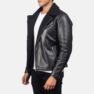 Veste en cuir véritable durable, personnalisable sur le devant, imperméable, écologique, toucher premium, silhouette épurée, vente en gros - Product Image 5