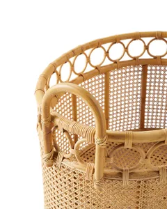 Factory Directly Good Price Natural <b>Bamboo</b> Eco-Friendly <b>Floor</b> Type Basket Storage for Laundry Clothes OEM Customized Handmade - Product Image 4