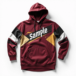 Sudadera con Capucha Extra Grande Personalizada para Hombre, Ropa Urbana Resistente, 100% Poliéster, Mezcla de Algodón Básica para Uso Diario en Invierno - Product Image 1