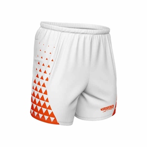 Short de gym en maille personnalisé pour hommes, entrejambe de 5 pouces, double couche, respirant, motif solide, logo, style hip-hop vierge - Product Image 2
