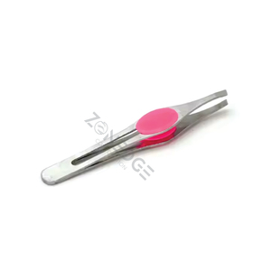 Pince à épiler à sourcils inclinée en acier inoxydable cosmétique outils de maquillage de cheveux de beauté colorés avec pointe pointue - Product Image 3