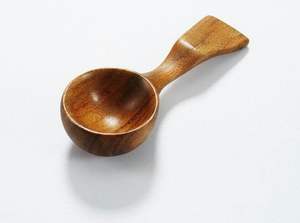 Cuillère en bois d'acacia noir naturel et sain, manche court, cuillères en bois personnalisées, ustensiles, cuillère de service en bois coréenne - Product Image 6