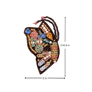 Multicolor Butterfly Beaded Fashion Drop <b>Earrings</b> - Product Image 2