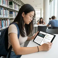 Tablet Android 2-in-1 10,1 Inci dengan Keyboard, Android 14 Octa Core, RAM 4GB, ROM 32GB, Dual SIM, WiFi untuk Anak-anak, Belajar Sekolah