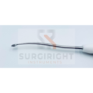 Precio de fábrica: Cureta manual de revisión con mango blanco y vástago curvo de 12.6, aprobada por CE e ISO, de Surgiright Instruments - Product Image 3