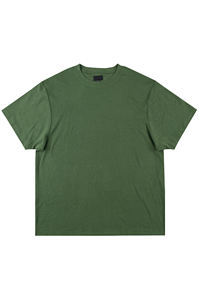 Camisetas de algodón para hombre de producción personalizada, Camisetas básicas holgadas Unisex de manga corta con cuello redondo de gran tamaño, algodón orgánico sólido 100% - Product Image 2