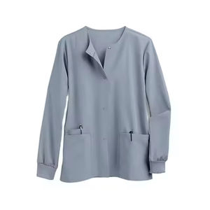 Chaqueta Médica para Mujer, Transpirable, Ligera, Uniforme Médico Elástico y Cómodo de Manga Larga para Clínica y Laboratorio, Diseño de Logotipo Personalizado OEM - Product Image 1