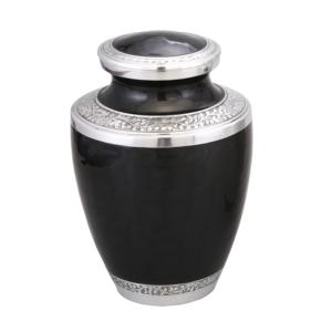 Urnes de crémation pour adultes en aluminium de haute qualité avec des fournitures funéraires en métal fini émail bleu pour les cendres humaines - Product Image 2