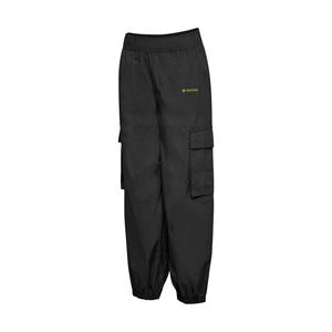 Pantalon Cargo en coton taille haute décontracté pour hommes OEM coupe ample avec taille élastique multi-poches devant plat léger Style Streetwear - Product Image 3